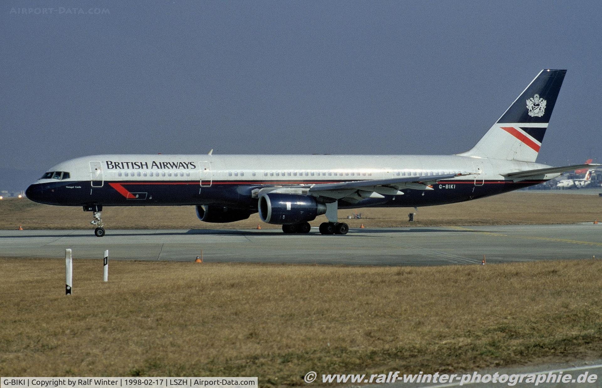 G-BIKI, 1983 Boeing 757-236 C/N 22180, Boeing 757-236 - Ba British Airways 'Tintagel Castle'  - 22180 - G-BIKI - 17.02.1998 - ZRH