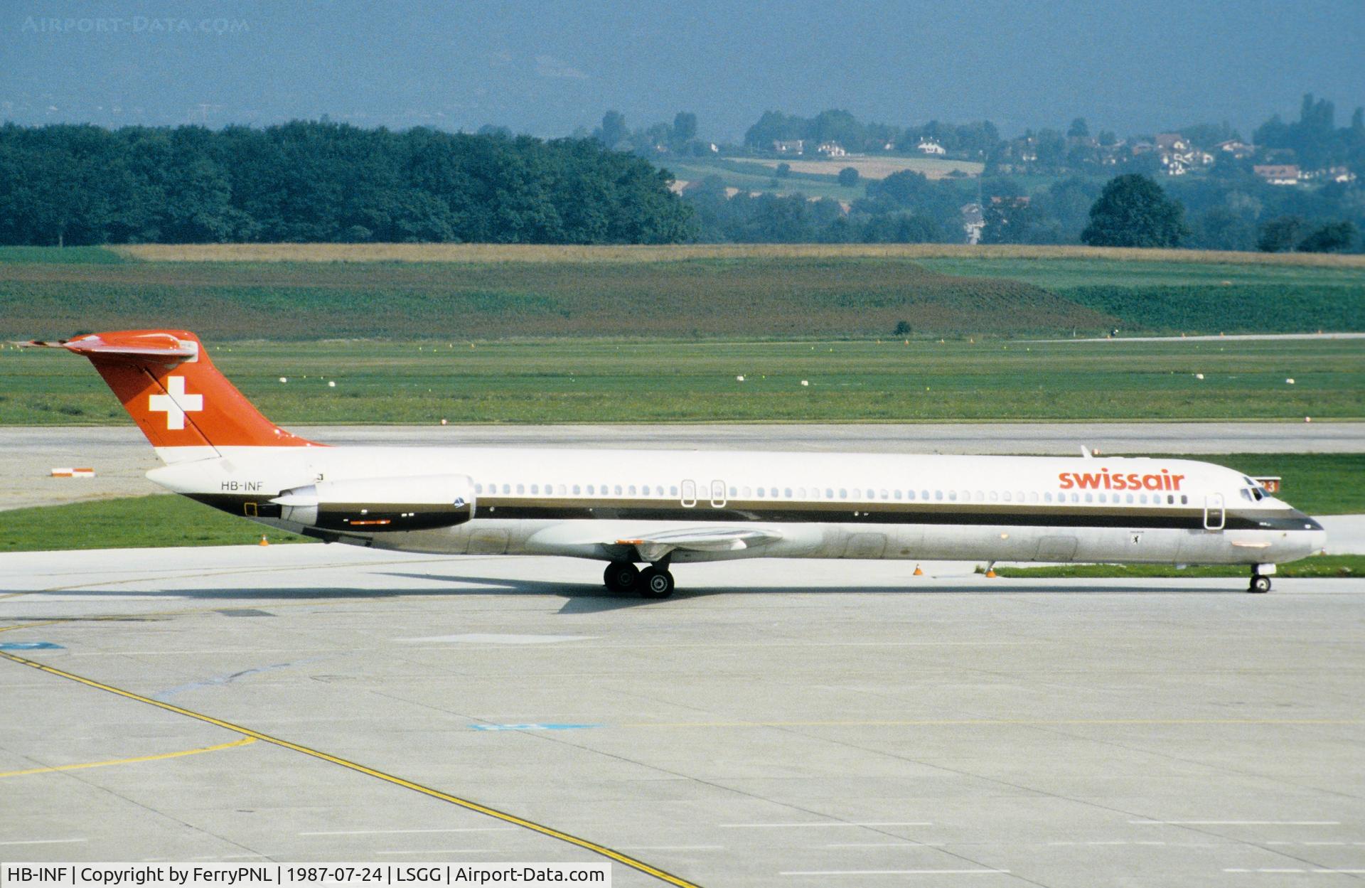 HB-INF, 1981 McDonnell Douglas MD-81 C/N 48005, Swissair MD81