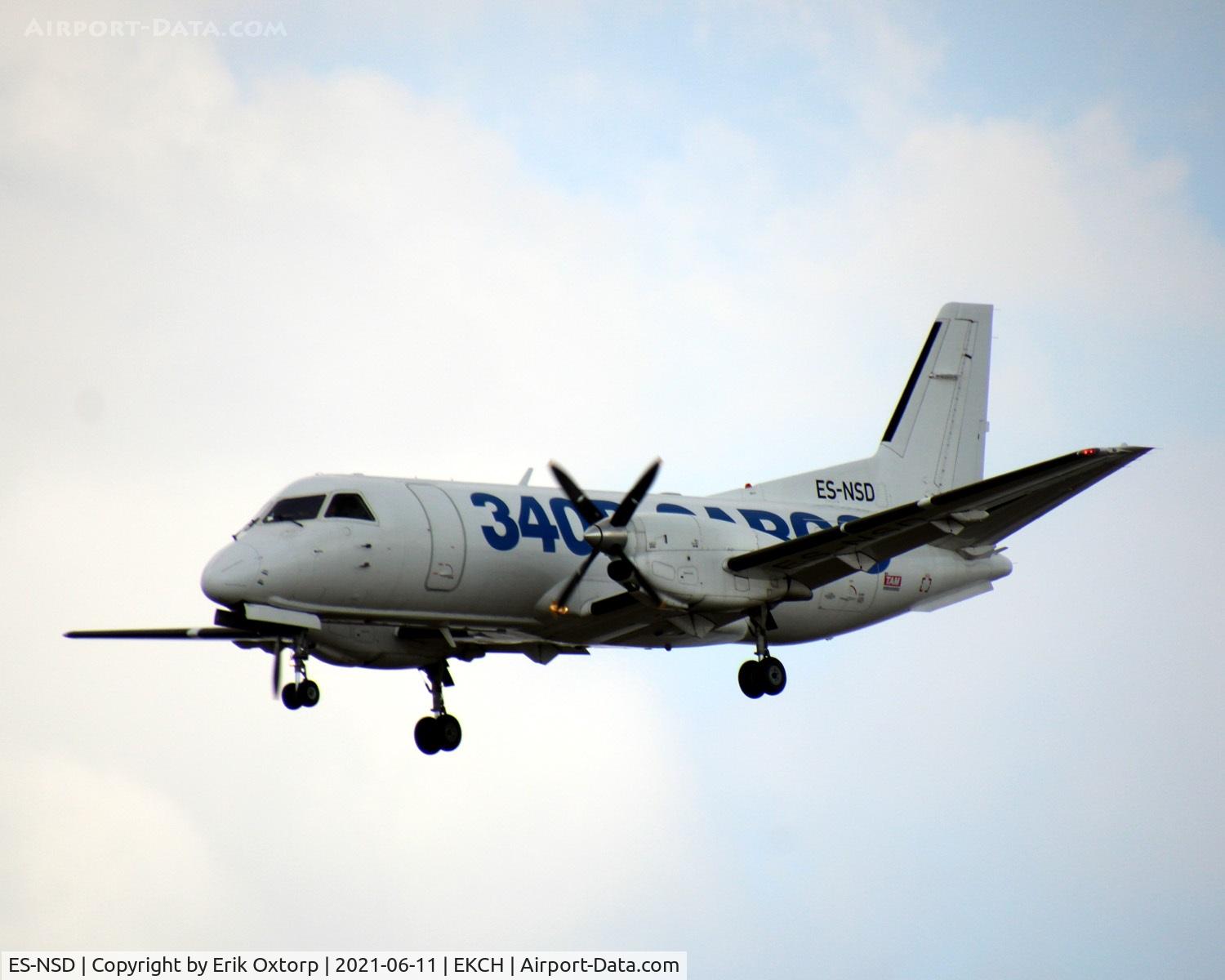 ES-NSD, 1989 Saab 340B C/N 340B-171, ES-NSD landing rw 22L