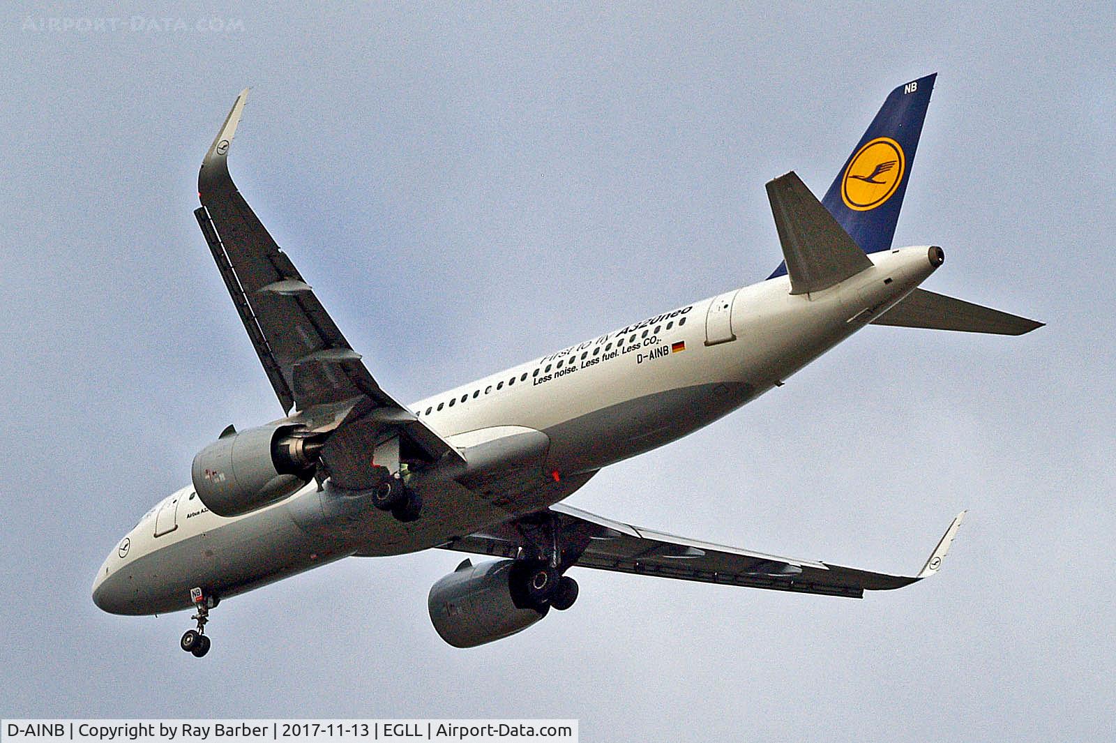 D-AINB, 2016 Airbus A320-271N C/N 6864, D-AINB   Airbus A320 271N(SL) [6864] (Lufthansa) Home~G 13/11/2017
