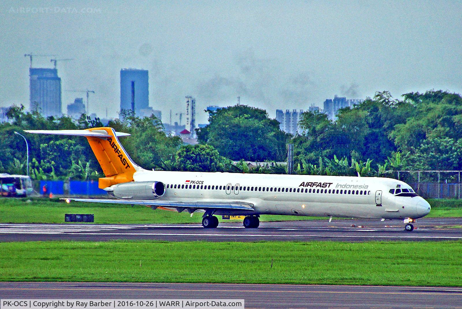 PK-OCS, 1992 McDonnell Douglas MD-83 (DC-9-83) C/N 53124, PK-OCS   McDonnell Douglas DC-9-83 (MD83) [53124] (Airfast Indonesia) Surabaya-Juanda Int'l~PK 26/10/2016