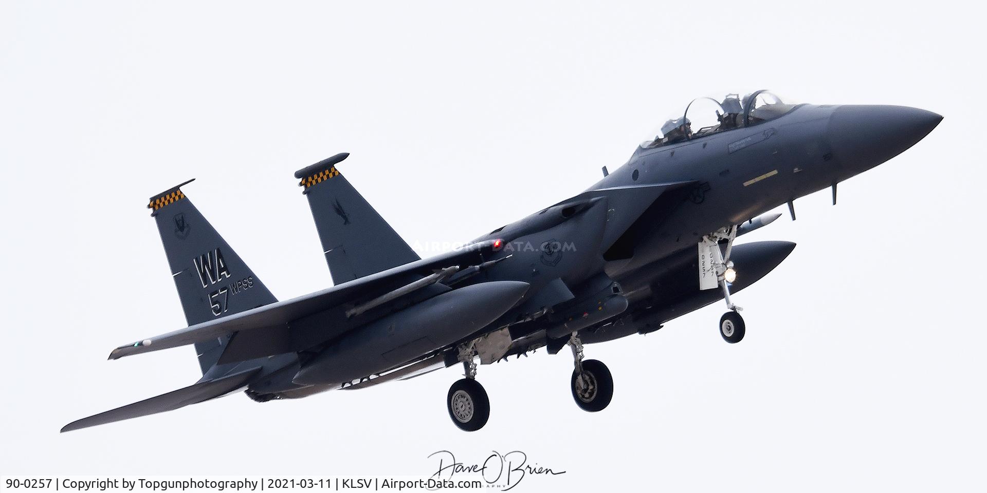 90-0257, 1990 McDonnell Douglas F-15E Strike Eagle C/N 1196/E159, 57th FW Weapons Jet