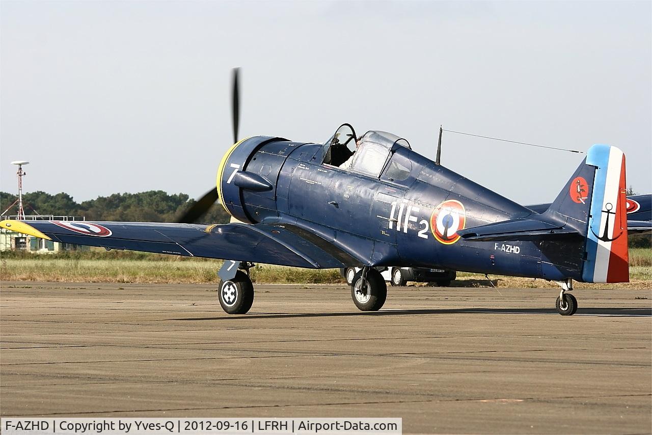 F-AZHD, North American NA-68 C/N SA-30, North American NA-68 (T6), Taxiing to holding point prior take off, Lann Bihoué Naval Air Base (LFRH-LRT)