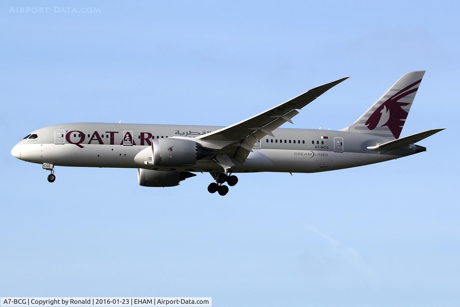 A7-BCG, 2013 Boeing 787-8 Dreamliner C/N 38325, at spl