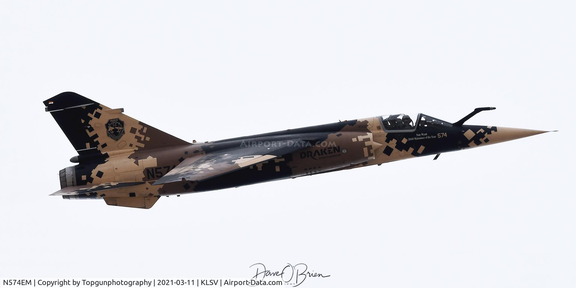 N574EM, 1981 Dassault Mirage F.1M C/N 70, CHEETAH1 launching from RW21R