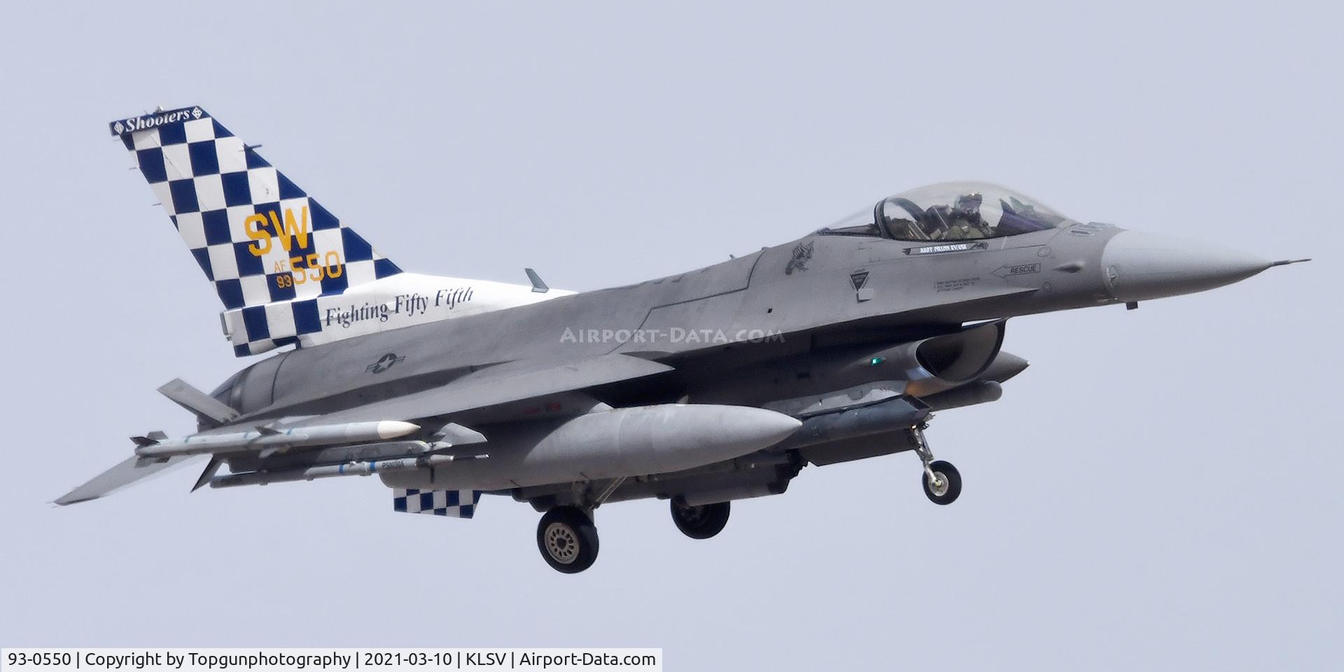 93-0550, 1993 General Dynamics F-16CM Fighting Falcon C/N 1C-185, 55th FS jet
