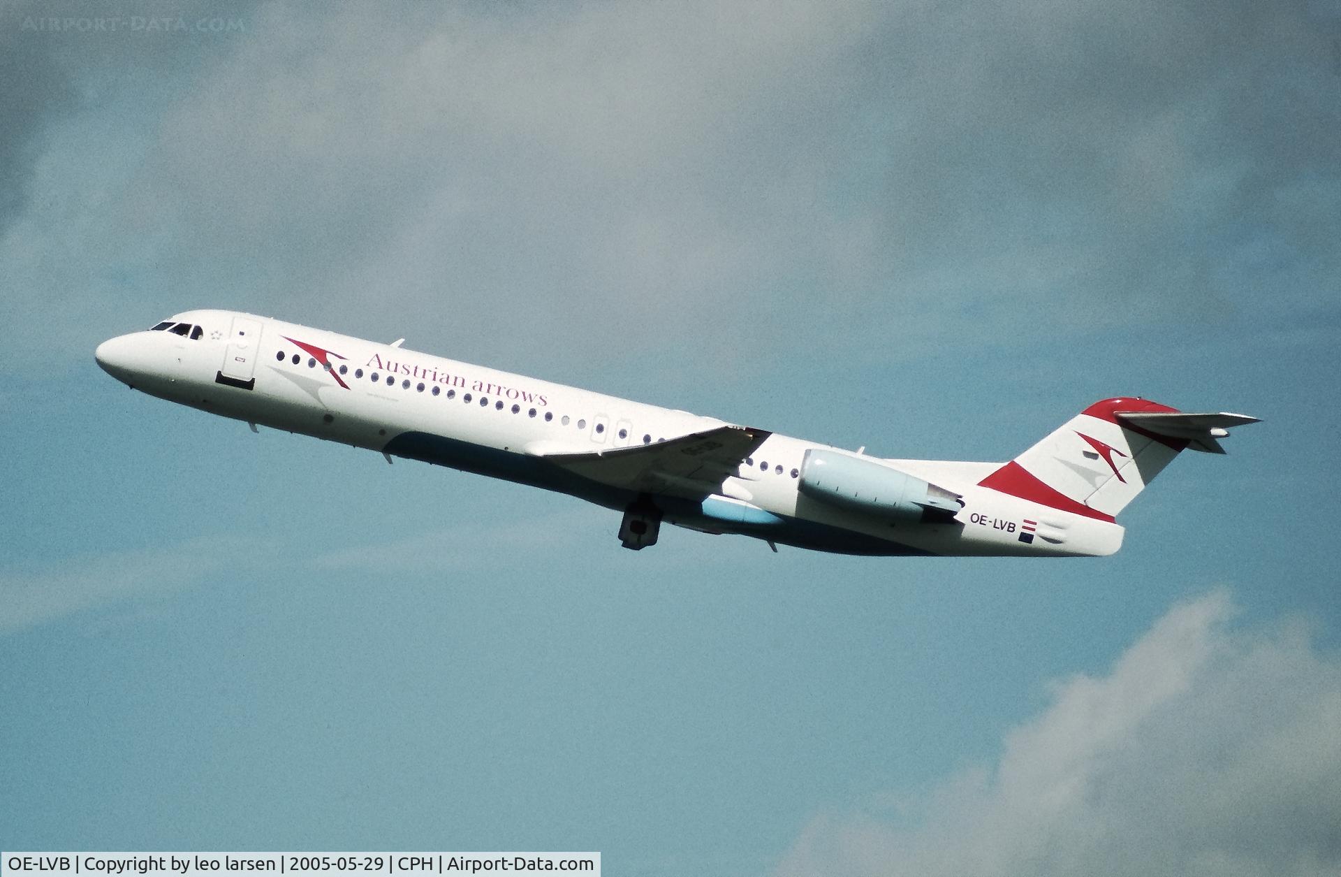 OE-LVB, 1994 Fokker 100 (F-28-0100) C/N 11502, Copenhagen 29.5.2005