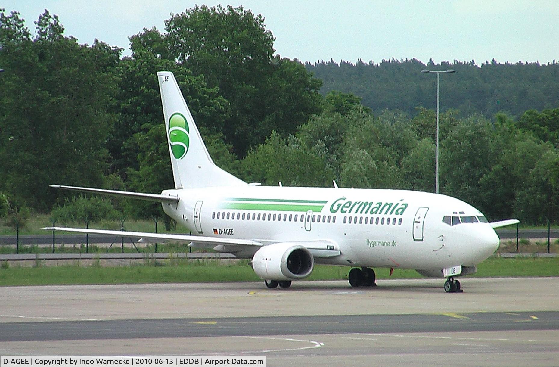 D-AGEE, 1988 Boeing 737-35B C/N 24238, Boeing 737-35B of Germania at Schönefeld airport