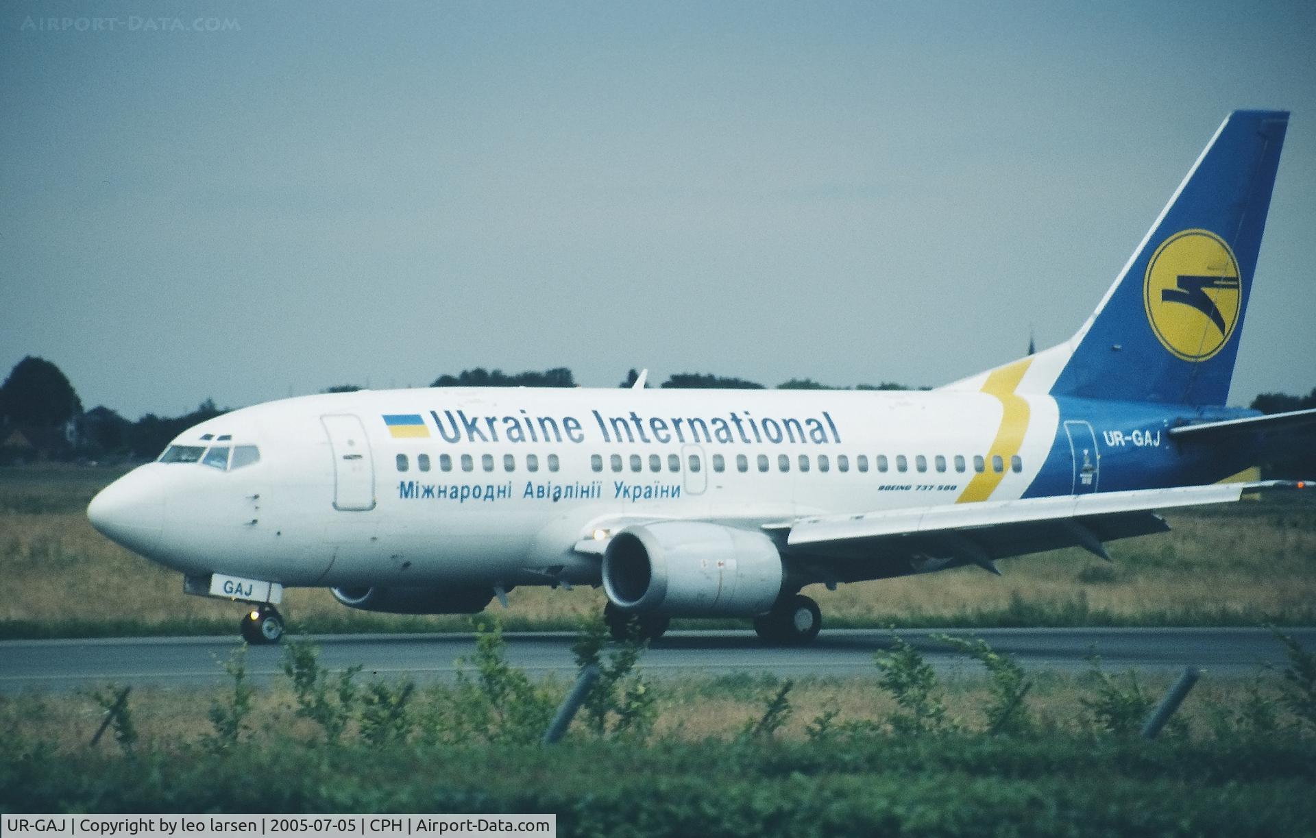 UR-GAJ, 1992 Boeing 737-5Y0 C/N 25192/2262, Copenhagen 5.7.2005