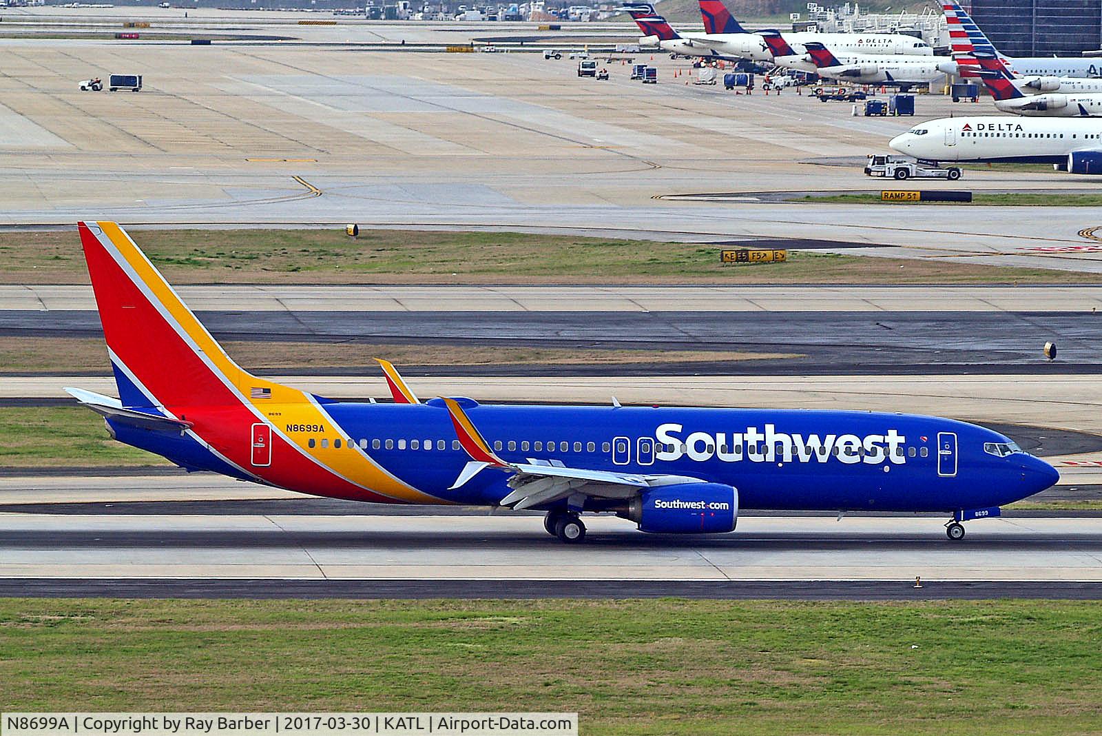 N8699A, 2016 Boeing 737-8H4 C/N 36923, N8699A   Boeing 737-8H4 [36923] (Southwest Airlines) Atlanta-Hartsfield~N 30/03/2017