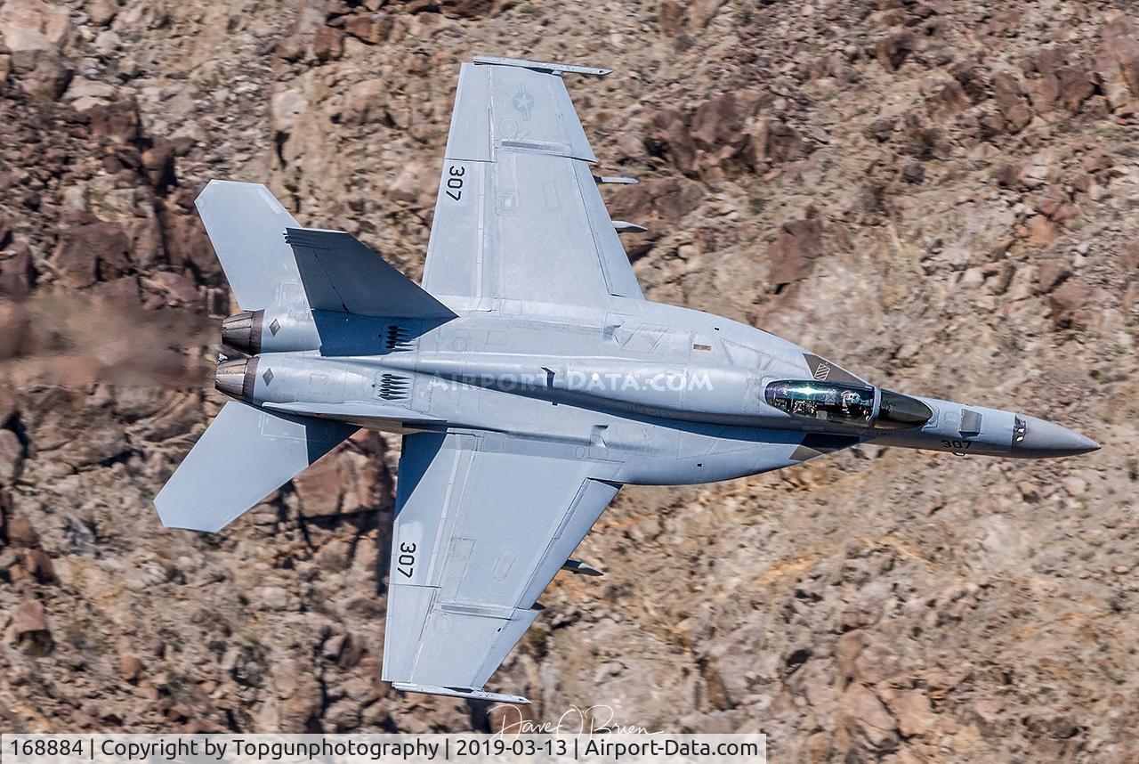 168884, Boeing F/A-18E Super Hornet C/N E261, VFA-113 Stinger out of NAS Lemoore dives into Star Wars Canyon in Death Valley