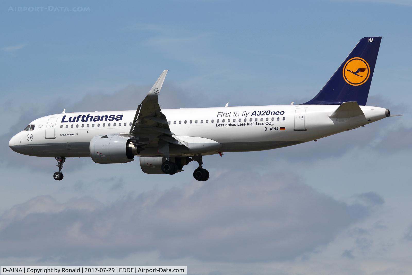 D-AINA, 2015 Airbus A320-271N C/N 6801, at fra
