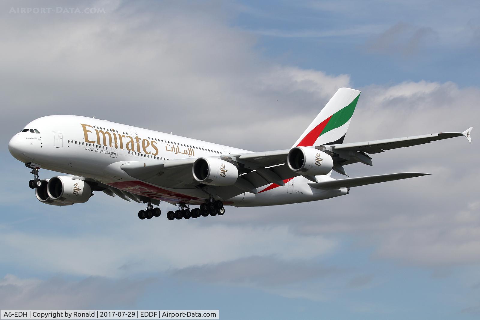 A6-EDH, 2009 Airbus A380-861 C/N 025, at fra