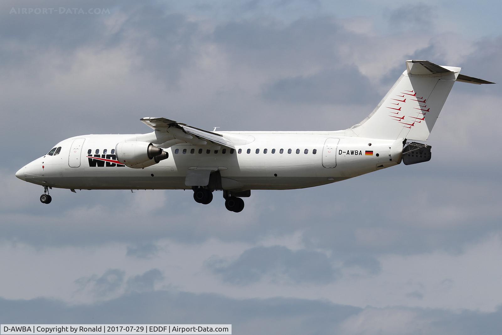 D-AWBA, 1989 British Aerospace BAe.146-300 C/N E3134, at fra