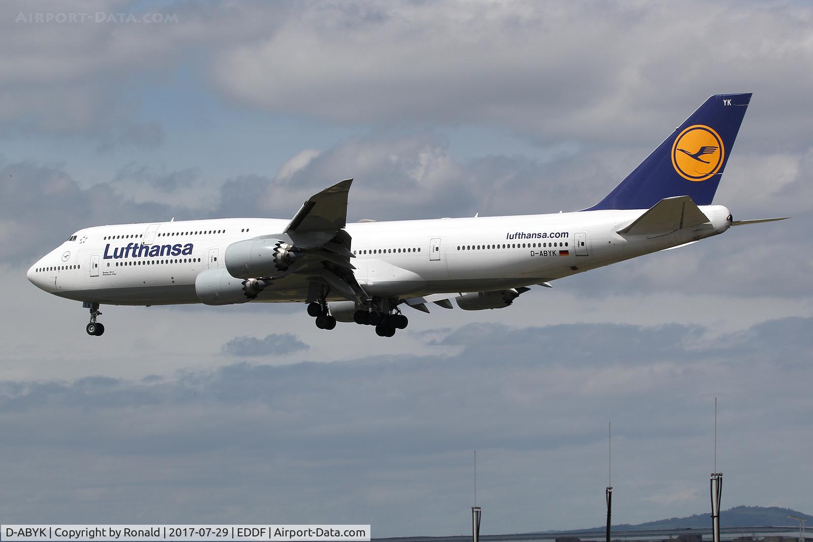 D-ABYK, 2012 Boeing 747-830 C/N 37835, at fra