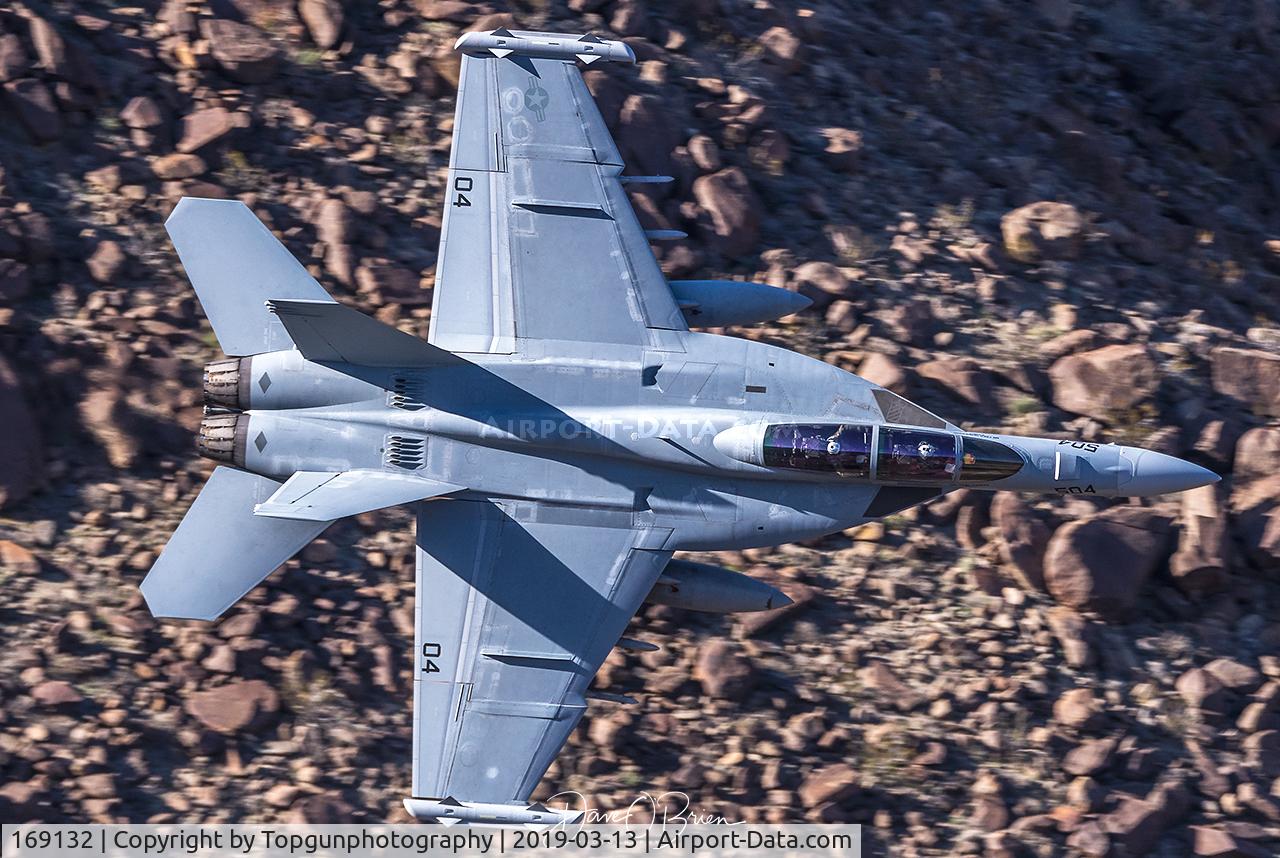 169132, Boeing EA-18G Growler C/N G123, Growler from VX-31 Dust Devils out of China Lake cutting through Star Wars Canyon