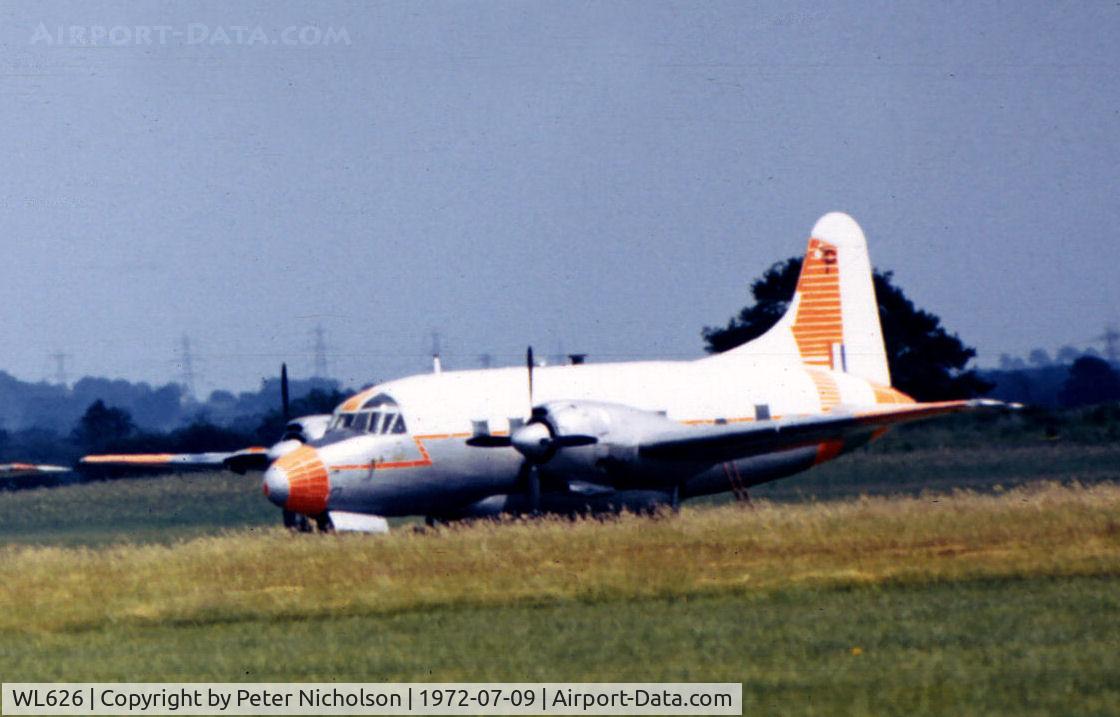 WL626, 1953 Vickers Varsity T.1 C/N Not found WL626/G-BHDD, Varsity T.1 of 6 Flying Training School as seen at RAF Topcliffe in the Summer of 1972.