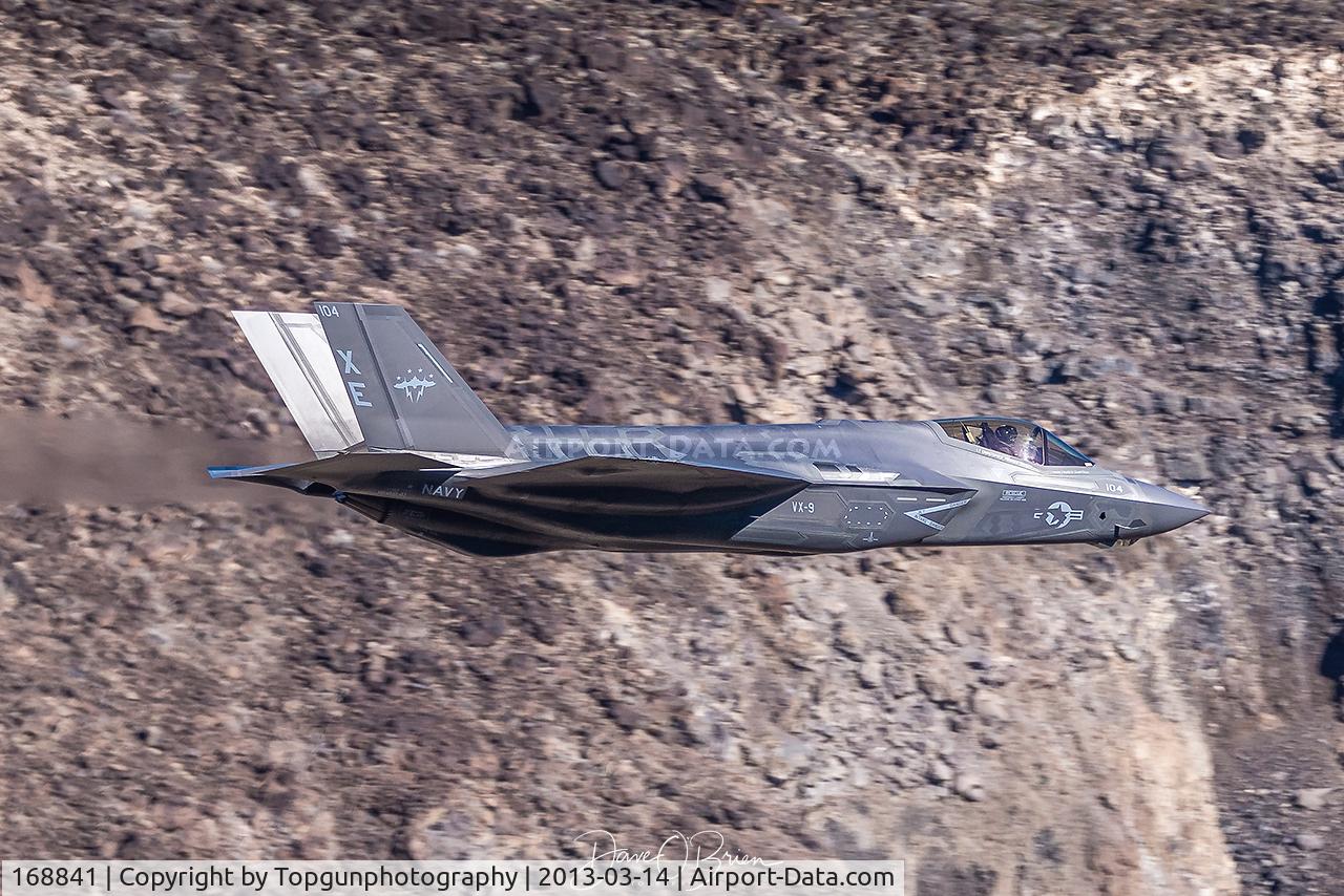 168841, Lockheed Martin F-35C Lightning II C/N CF-10, VAMPIRE11, VX-9 Vampires of the F-35 Joint Operational Test Team based out of Edwards AFB dives into Star Wars Canyon