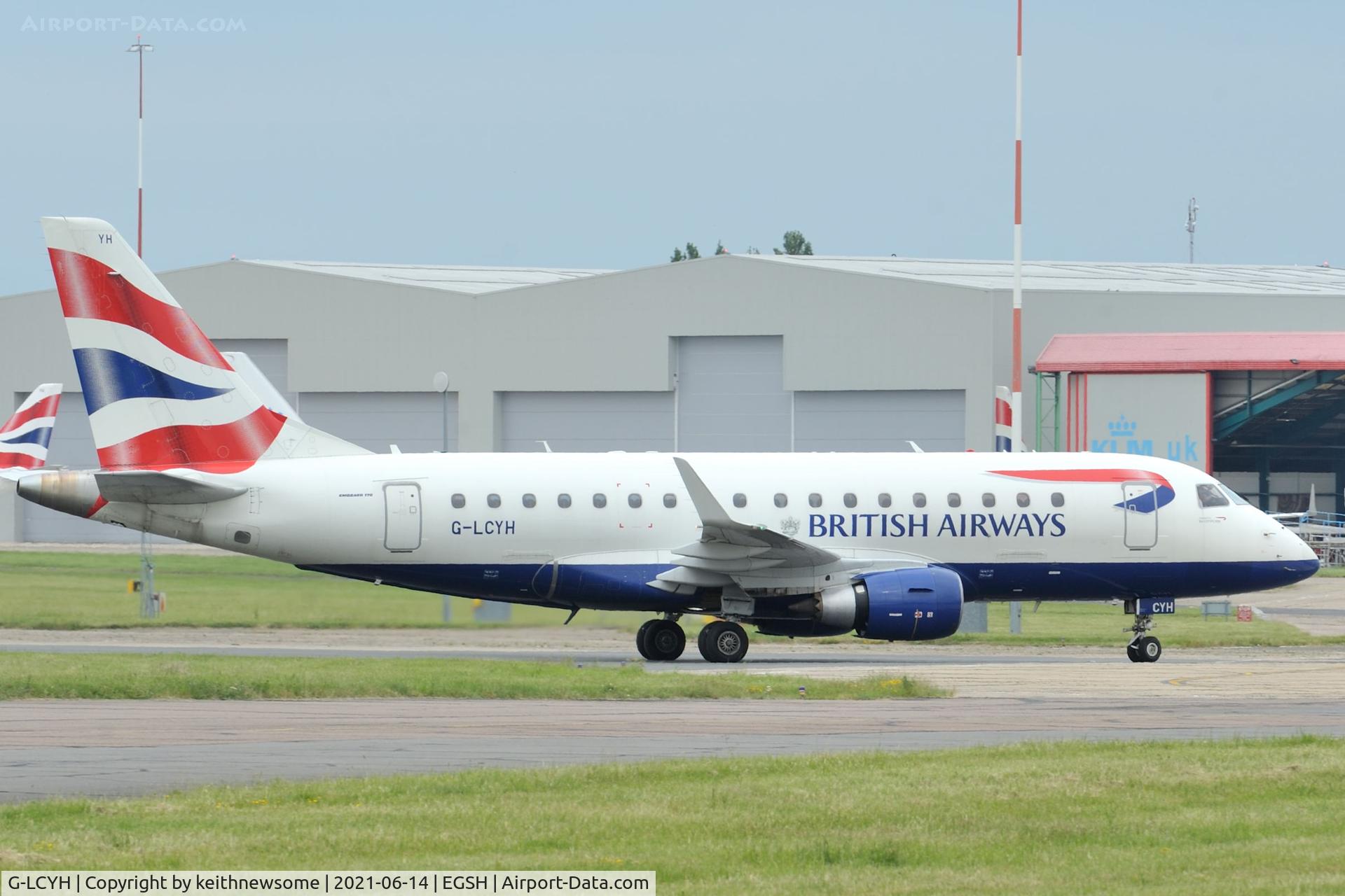 G-LCYH, 2009 Embraer 170STD (ERJ-170-100STD) C/N 17000302, Returning from air test.