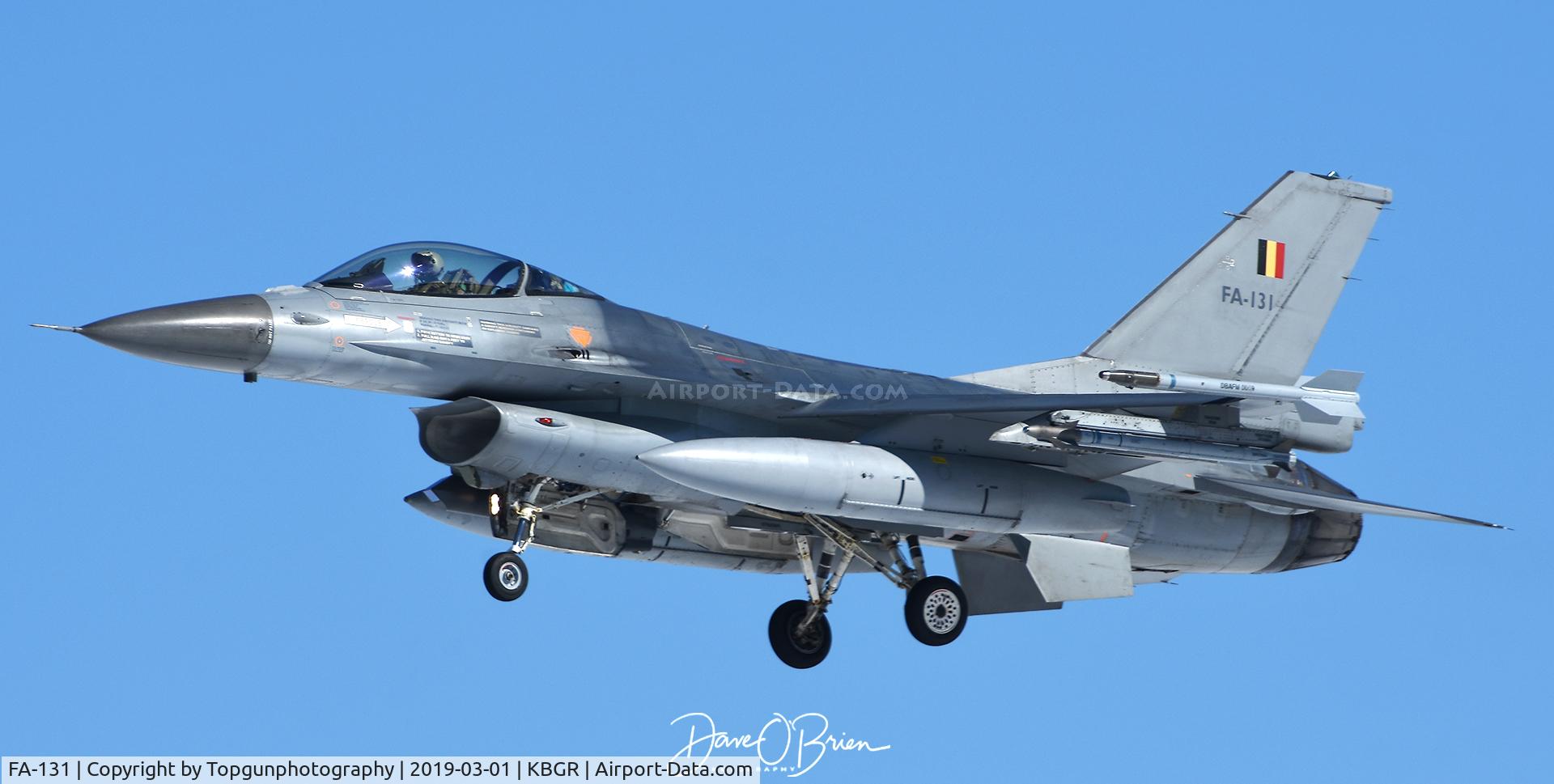 FA-131, 1991 SABCA F-16AM Fighting Falcon C/N 6H-131, Belgium AF flying into Bangor on their way to Nellis AFB.