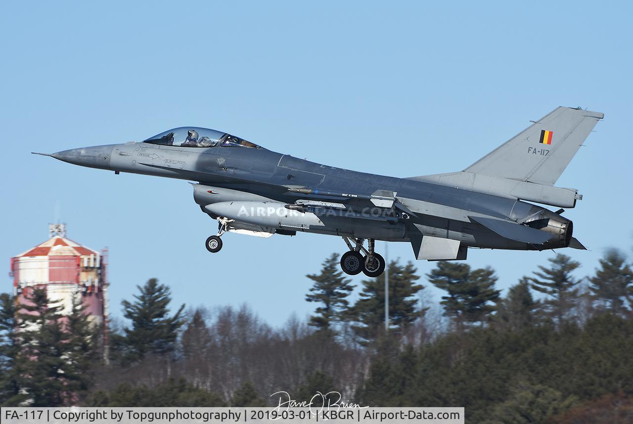 FA-117, SABCA F-16AM Fighting Falcon C/N 6H-117, landing at BGR