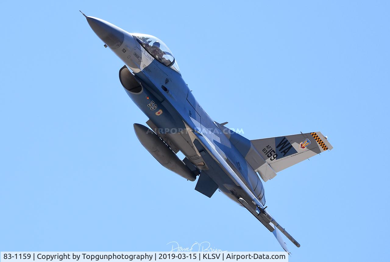 83-1159, 1983 General Dynamics F-16C Fighting Falcon C/N 5C-42, VIPER21 cutting over the top
