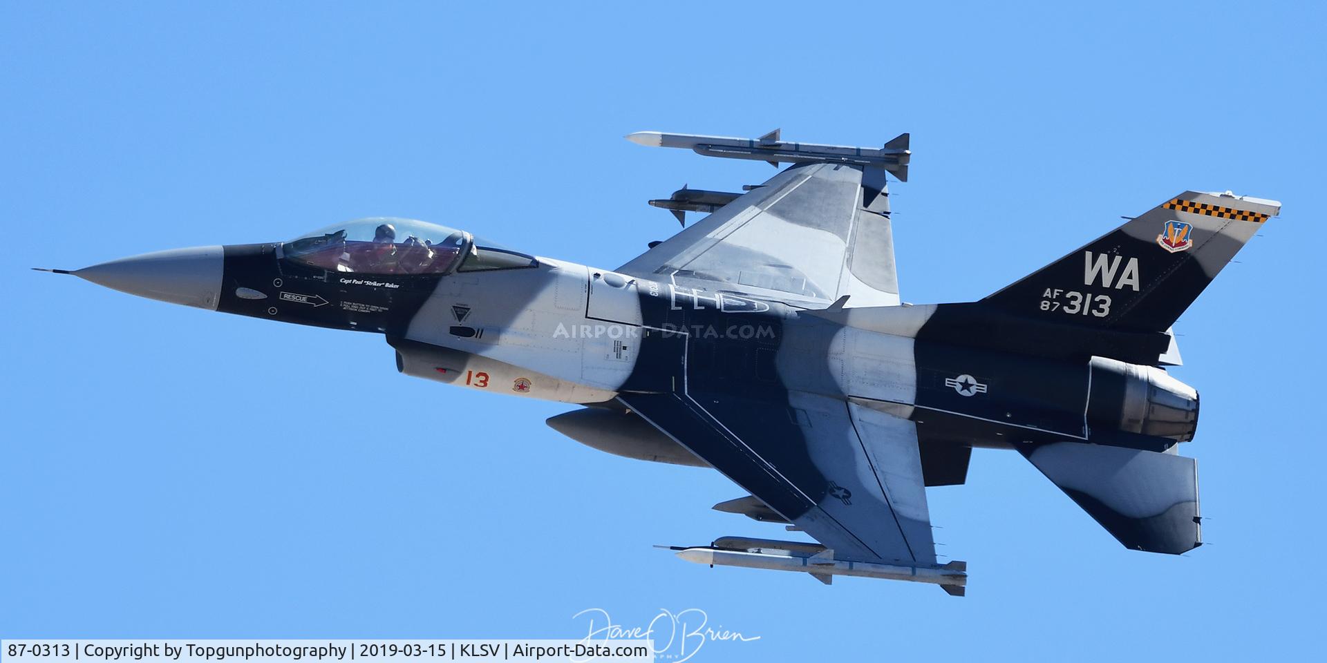 87-0313, 1987 General Dynamics F-16C Fighting Falcon C/N 5C-574, VIPER31 in Arctic Camo