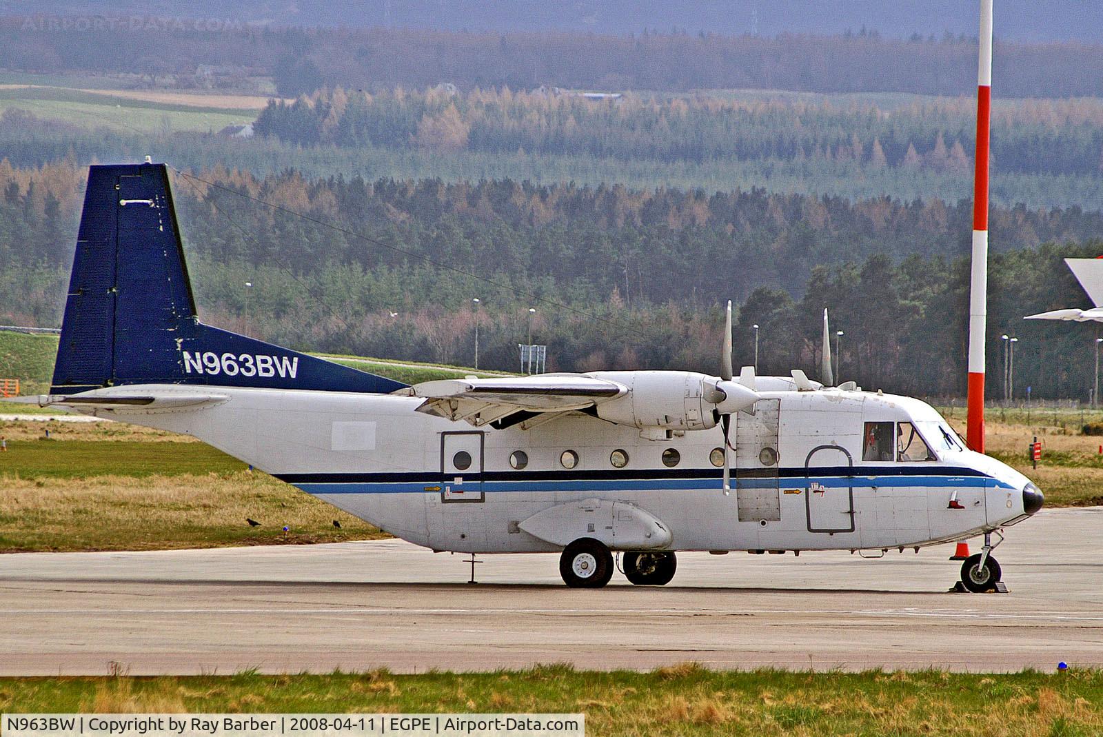 N963BW, 1985 CASA C-212-CC C/N 320, N963BW   CASA C-212-200CC Aviocar [320] Inverness (Dalcross)~G 11/04/2008