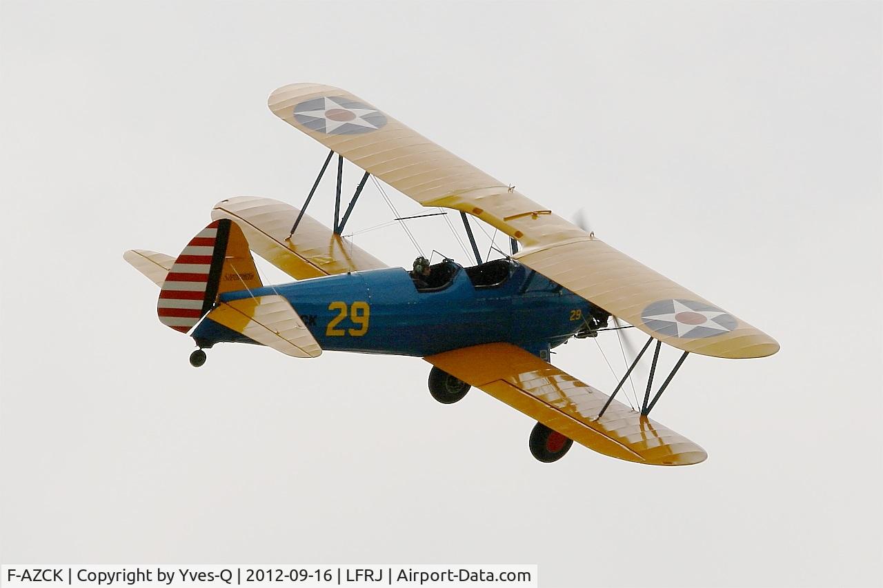 F-AZCK, 1941 Boeing A75N1 (PT-17) C/N 75-1653, Boeing Stearman A, On display, Lann Bihoué Air Base (LFRH-LRT) Open day 2012
