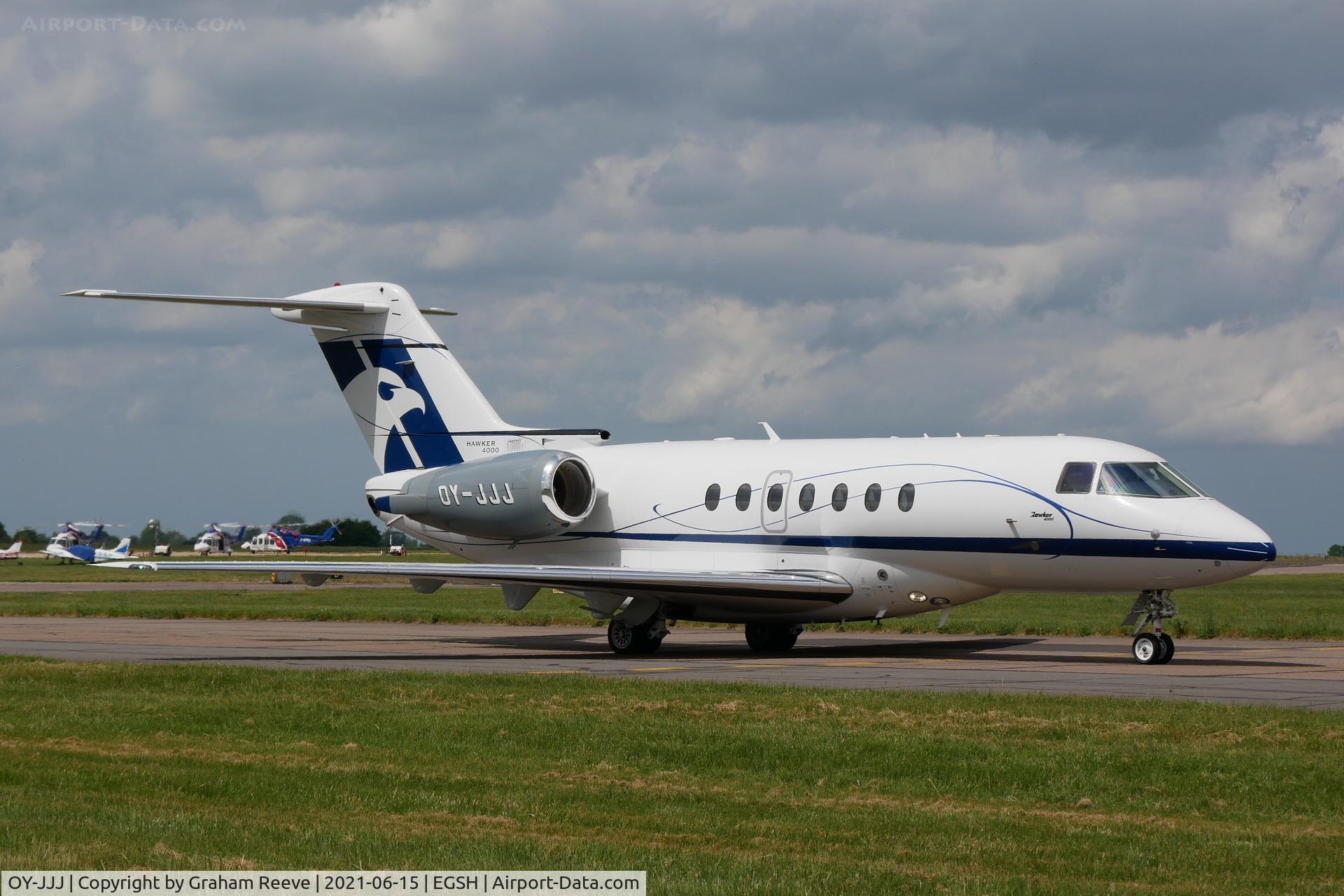 OY-JJJ, 2011 Hawker Beechcraft 4000 C/N RC-57, On the way to stand seven.