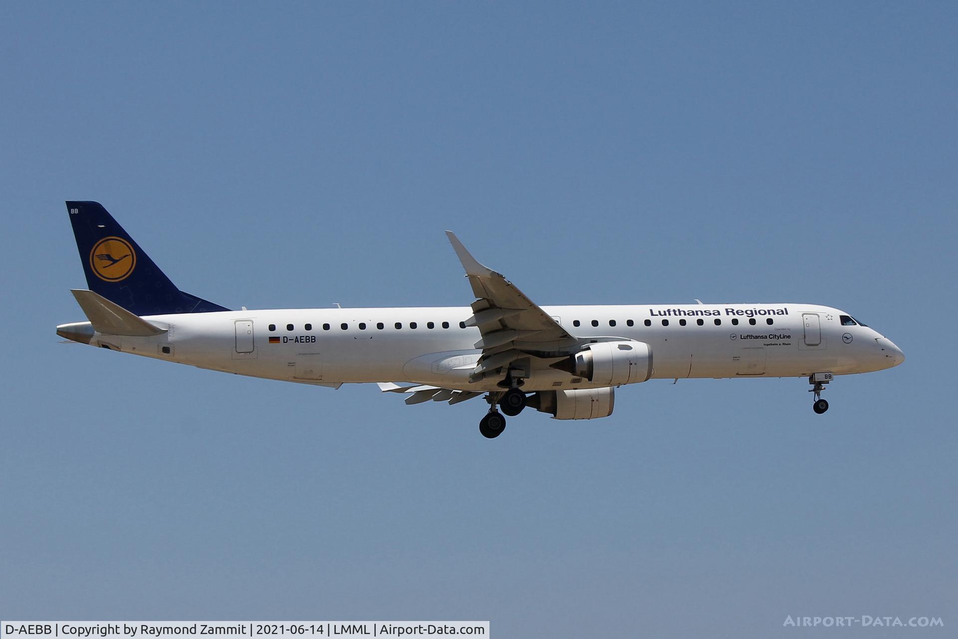 D-AEBB, 2009 Embraer 195LR (ERJ-190-200LR) C/N 19000316, Embraer 195LR (ERJ-190) D-AEBB Lufthansa