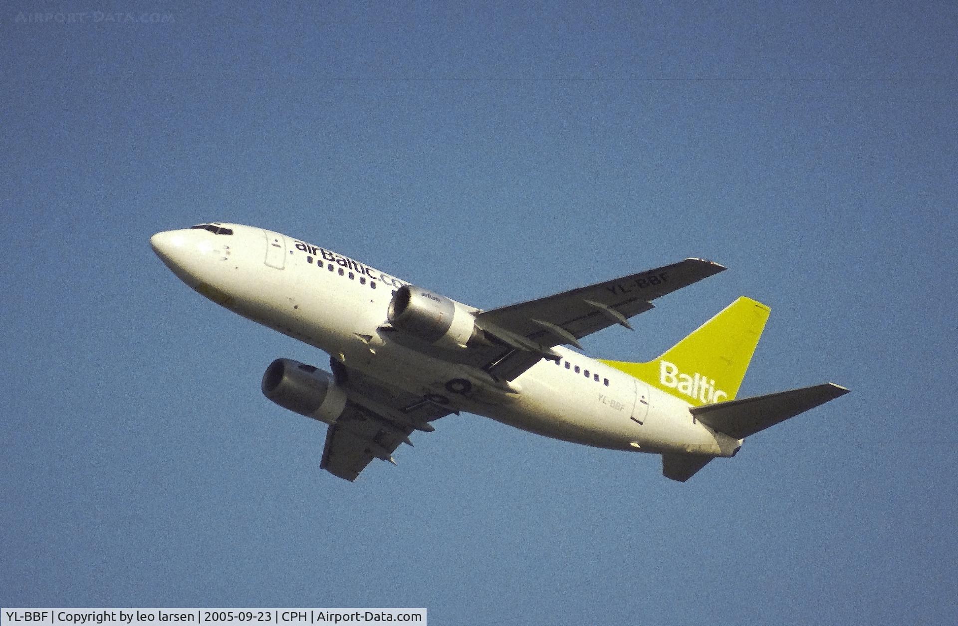 YL-BBF, 1990 Boeing 737-548 C/N 24878, Copenhagen 23.9.2005