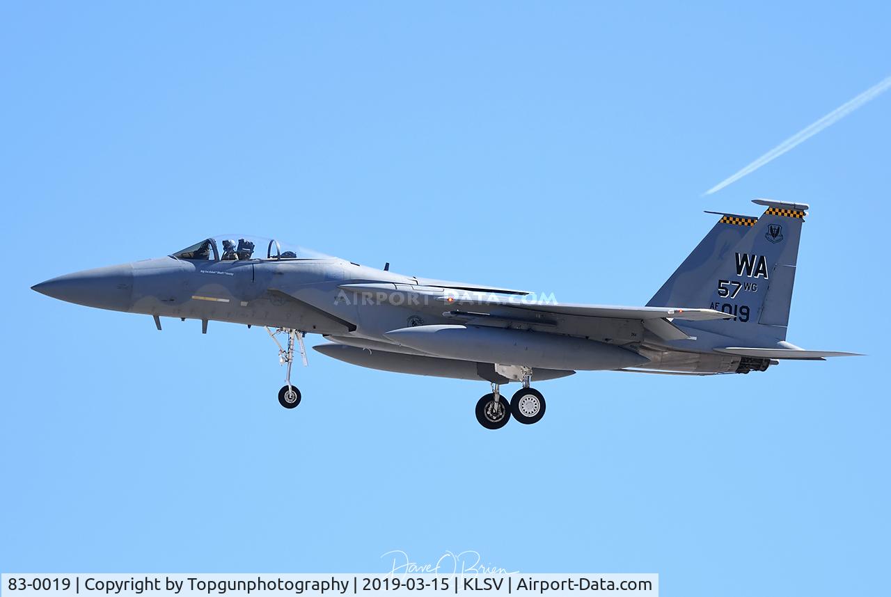 83-0019, 1983 McDonnell Douglas F-15C Eagle C/N 0866/C279, 57WG Unit Markings