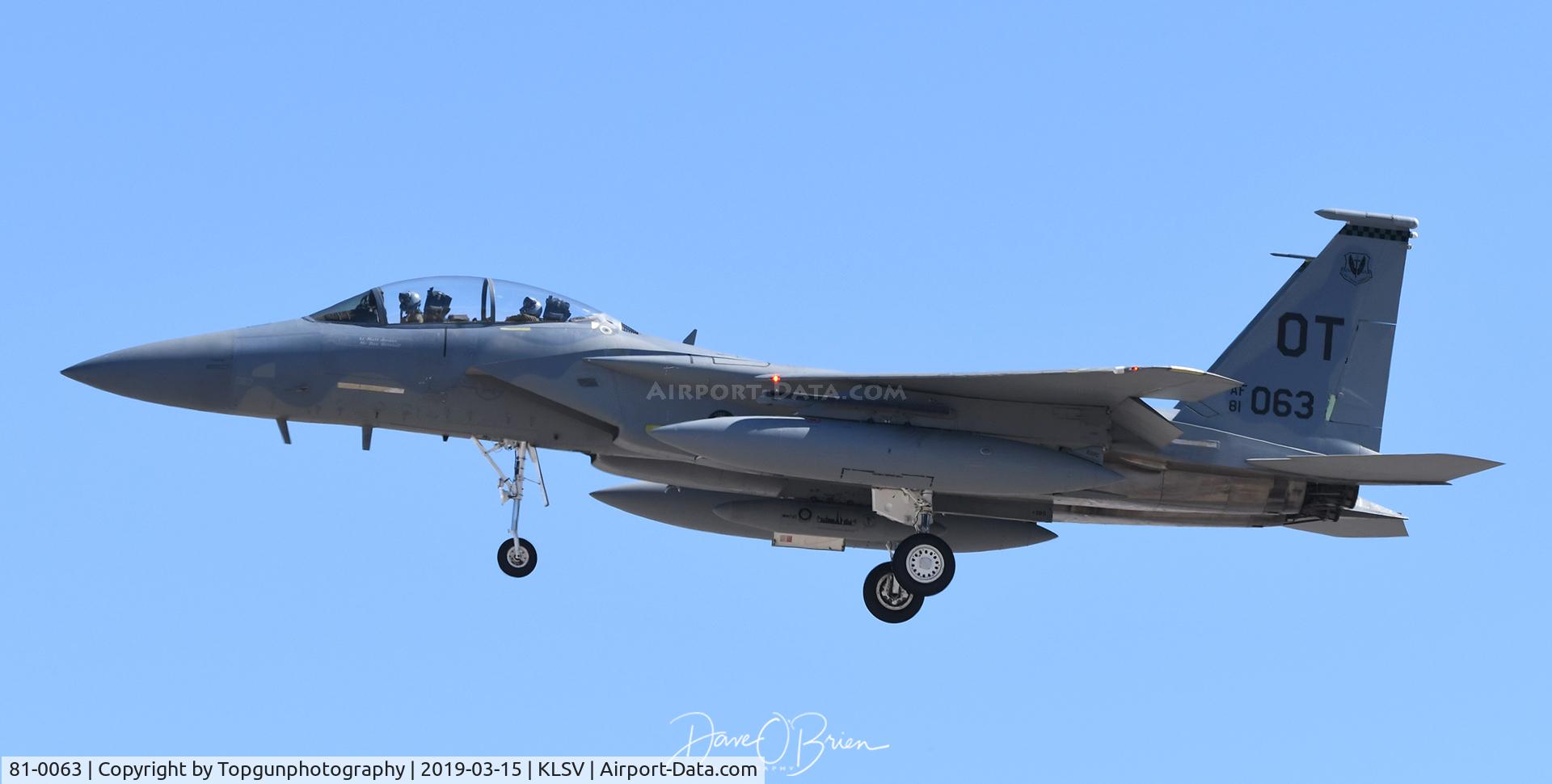81-0063, 1981 McDonnell Douglas F-15D Eagle C/N 0963/D036, 422nd TES
