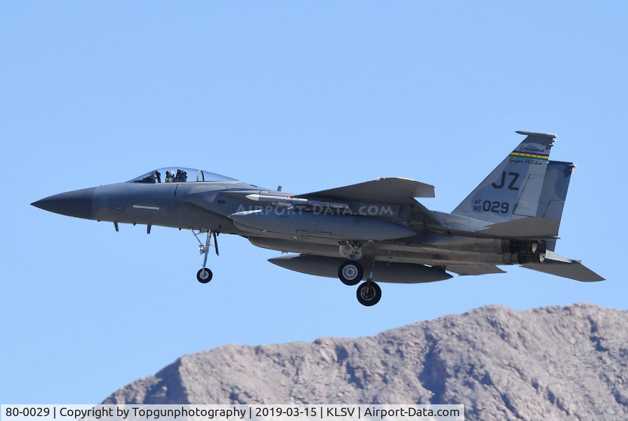 80-0029, 1980 McDonnell Douglas F-15C Eagle C/N 0679/C178, Vegas 71 recovering