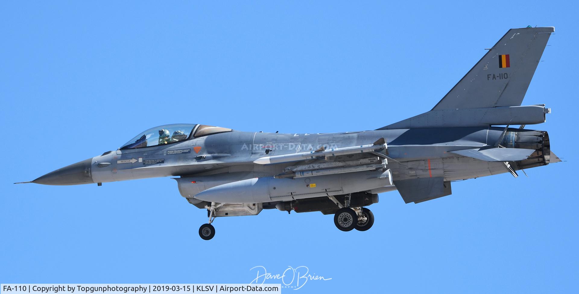 FA-110, SABCA F-16AM Fighting Falcon C/N 6H-110, BAF F-16 Landing