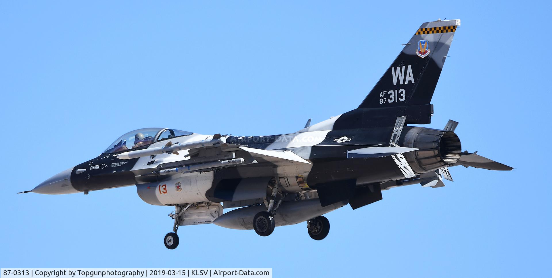 87-0313, 1987 General Dynamics F-16C Fighting Falcon C/N 5C-574, VIPER21