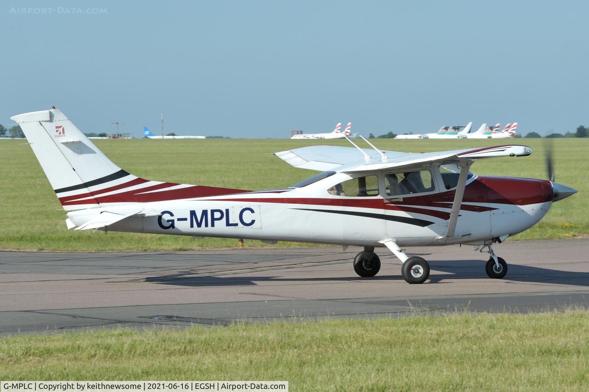 G-MPLC, 2006 Cessna 182T Skylane Skylane C/N 18281855, Leaving Norwich for Oxford.