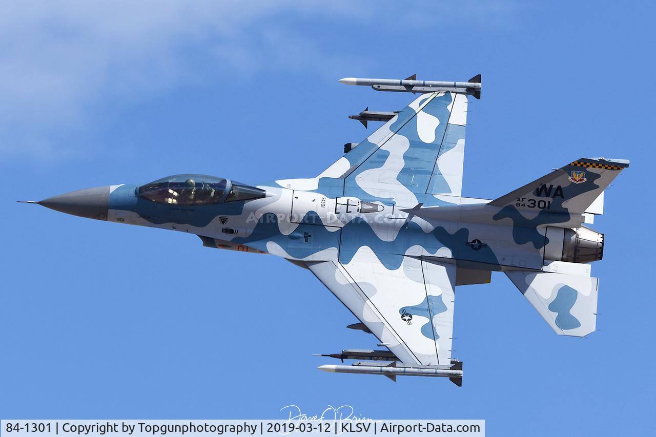 84-1301, 1984 General Dynamics F-16C Fighting Falcon C/N 5C-138, ROCK01 in a Blizzard Aggressor paint scheme