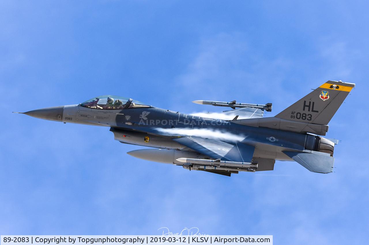 89-2083, General Dynamics F-16C Fighting Falcon C/N 1C-236, GOMER01 flexing off 3L