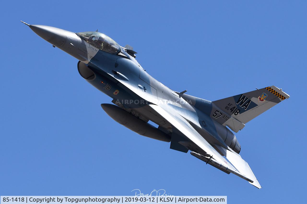 85-1418, 1983 General Dynamics F-16C Fighting Falcon C/N 5C-198, 57th ATG Wing Jet
