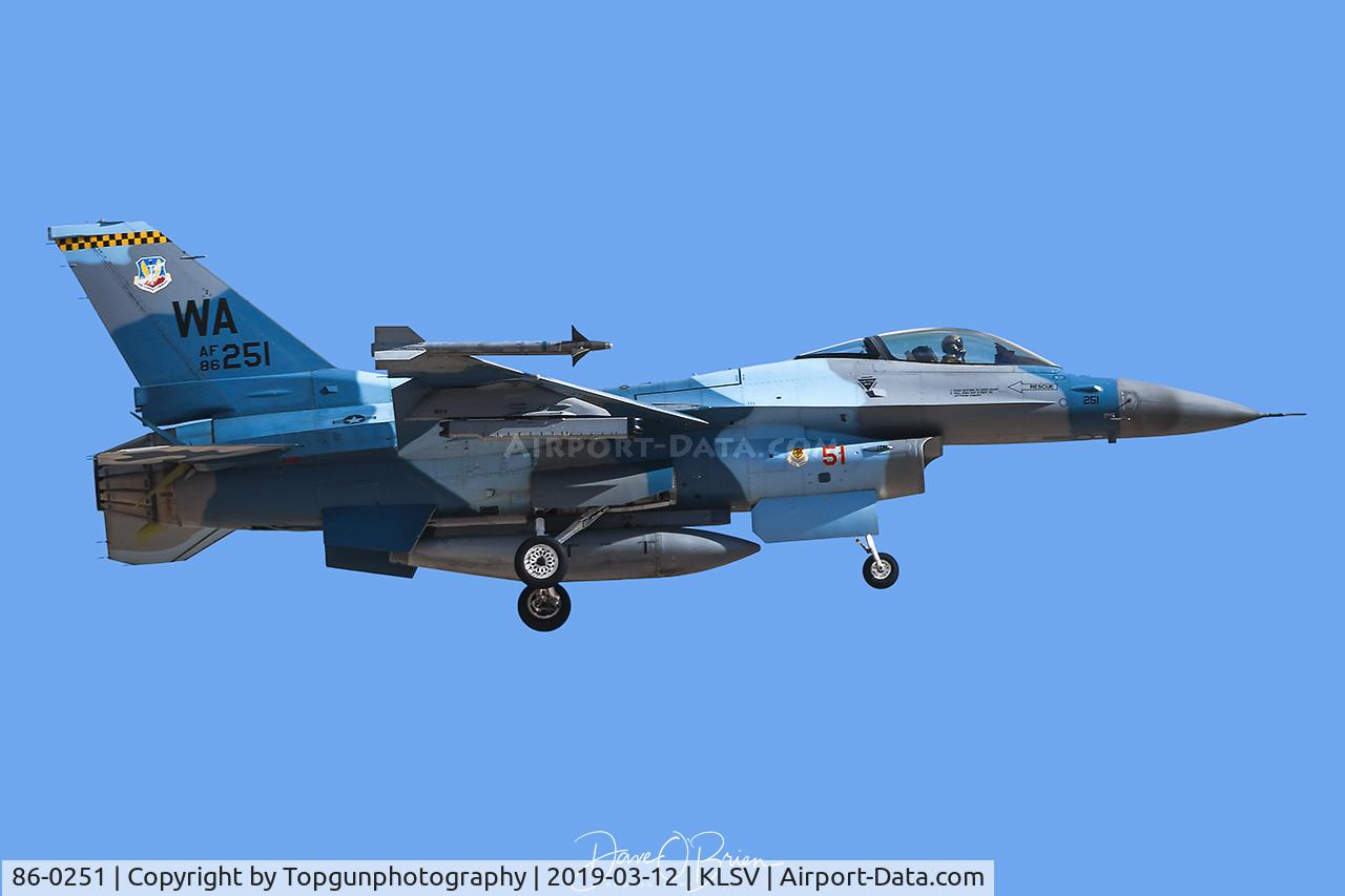 86-0251, 1986 General Dynamics F-16C Fighting Falcon C/N 5C-357, Ivan 21 returns after a sortie