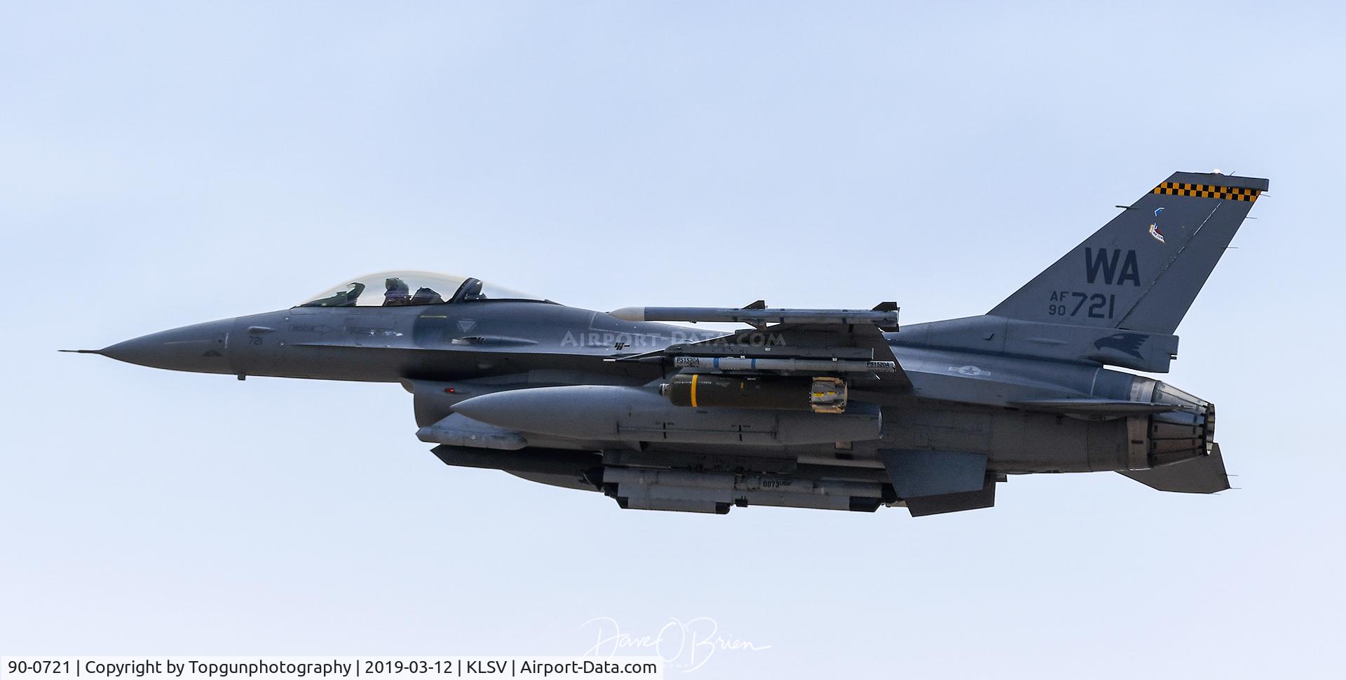 90-0721, 1992 General Dynamics F-16C Fighting Falcon C/N 1C-329, Off to the range