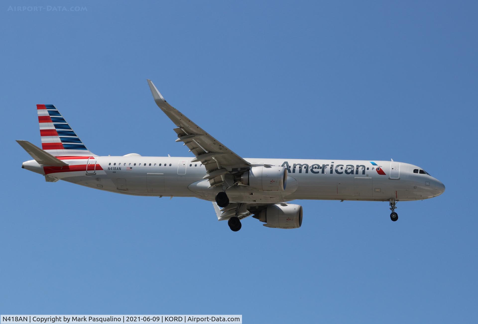 N418AN, 2020 Airbus A321-253NX C/N 9550, Airbus A321-253NX