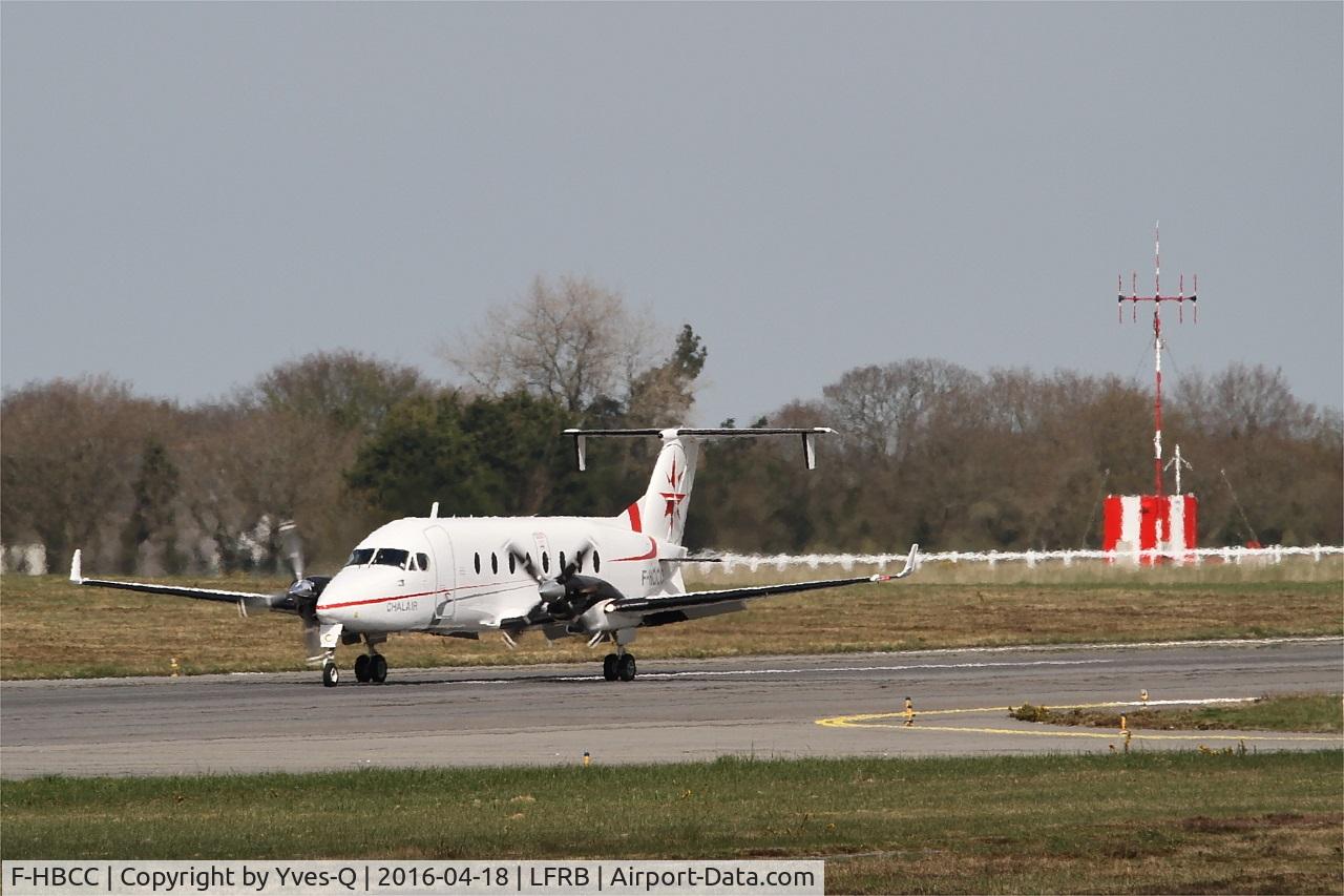 F-HBCC, 1999 Beech 1900D C/N UE-350, Beech 1900D, Taxiing, Brest-Bretagne airport (LFRB-BES)