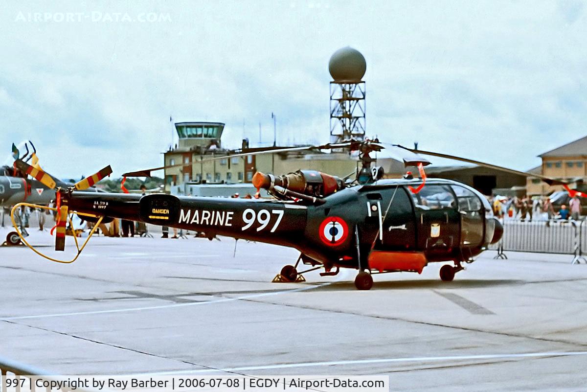 997, Aérospatiale SA-319B Alouette III C/N 1997, 997   Aerospatiale SA.316B Alouette III [1997] (French Navy) RNAS Yeovilton~G @ 08/07/2006