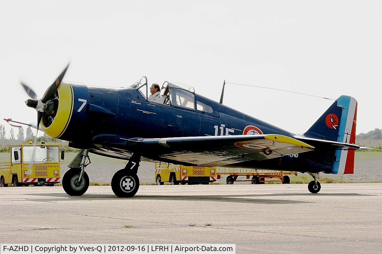 F-AZHD, North American NA-68 C/N SA-30, North American NA-68 (T6), Taxiing, Lann Bihoué Naval Air Base (LFRH-LRT) open day 2012