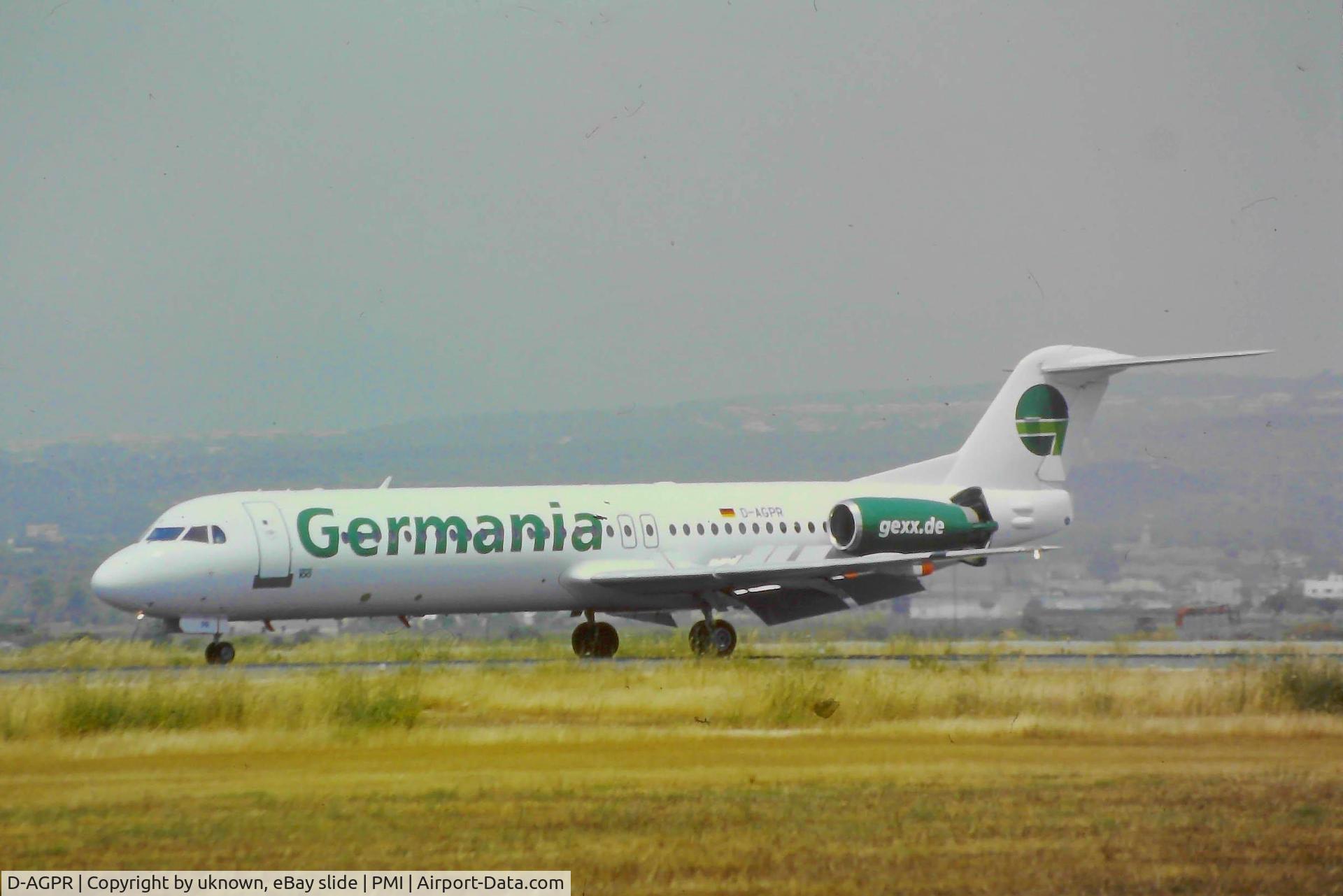 D-AGPR, 1992 Fokker 100 (F-28-0100) C/N 11391, eBay Slide