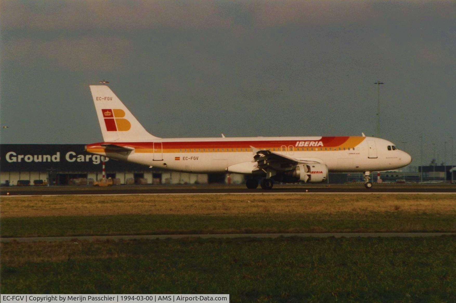 EC-FGV, 1991 Airbus A320-211 C/N 207, bought photo