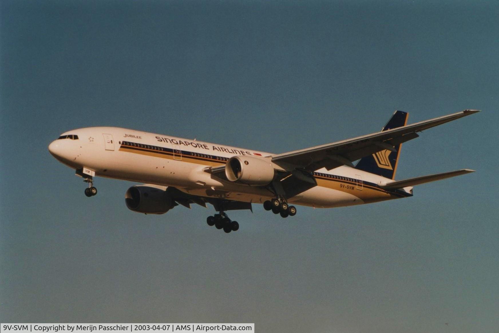 9V-SVM, 2003 Boeing 777-212/ER C/N 30874, bought photo